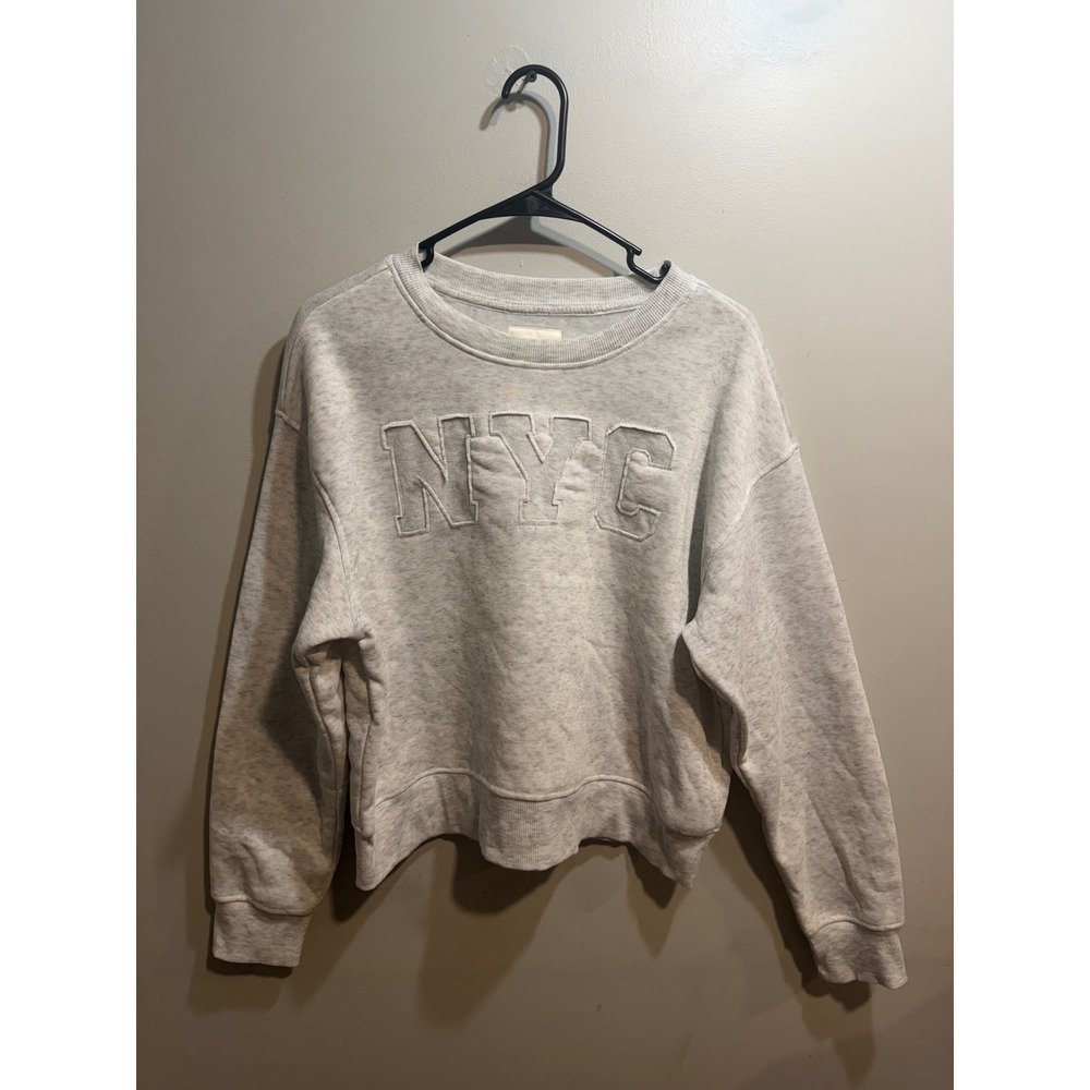 No Comment NYC Sweatshirt Gray Heather Crewneck Pullover RF338978 Womens Large